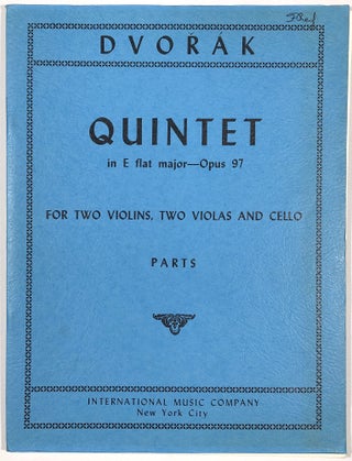 Item #C000034529 Quintet in E Flat Major--Opus 97: For Two Violins, Two Violas and Cello (No....