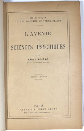L'Avenir des Sciences Psychiques