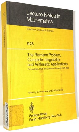 Item #C000034846 The Riemann Problem, Complete Integrability and Arithmetic Applications (Lecture...