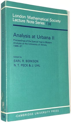 Item #C000034849 Analysis at Urbana: Volume II--Analysis in Abstract Spaces (London Mathematical...