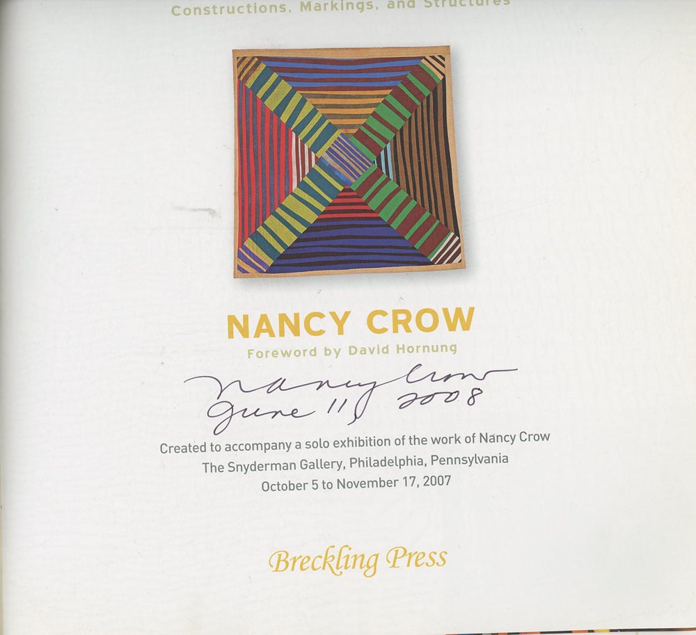Nancy Crows Work Crossroads: Constructions, Markings, and Structures, SIGNED by Nancy ...