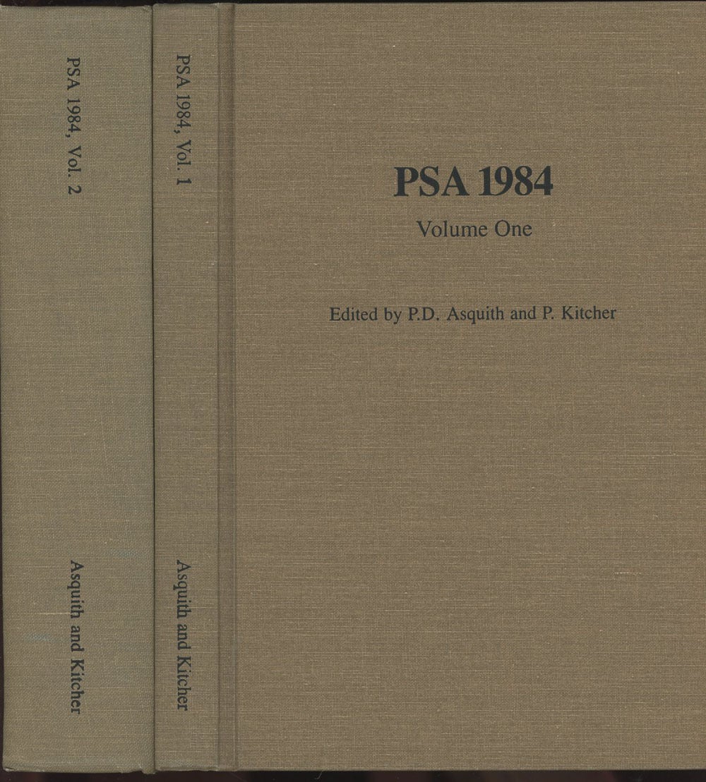 PSA 1984: Proceedings of the 1984 Biennial Meeting of the Philosophy of ...