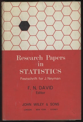 Item #C000036798 Research Papers in Statistics. F. N. David