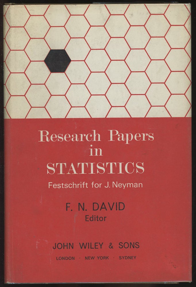 Item #C000036798 Research Papers in Statistics. F. N. David.