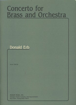 Item #C000037080 Concerto for Brass and Orchestra (Full score). Donald Erb