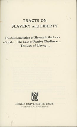 Item #C000037211 Tracts on Slavery and Liberty. Granville Sharp