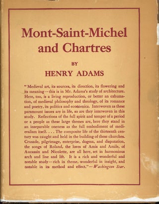Item #C000038802 Mont-Saint-Michel and Chartres. Henry Adams, intro Ralph Adams Cram