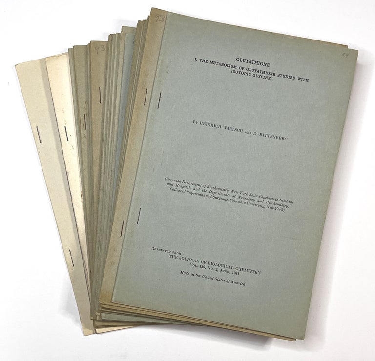 Item #C00006301 The Journal of Biological Chemistry - Off-Prints (32 vols.). David Rittenberg, et. al.