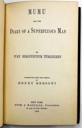 Mumu and the Diary of a Superfluous Man. Translated by Henry Gersoni