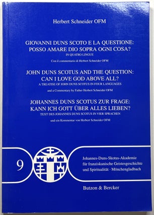 Item #C00009772 Giovanni Duns Scoto E La Questione: Posso Amare Dio Sopra Ogni Cosa? / John Duns...