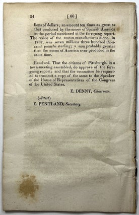 Report of the committee appointed by the citizens of Pittsburgh, at a meeting held at the court-house on the 21st of December, 1816, to inquire into the state of the manufacture sin the city and its immediate vicinity