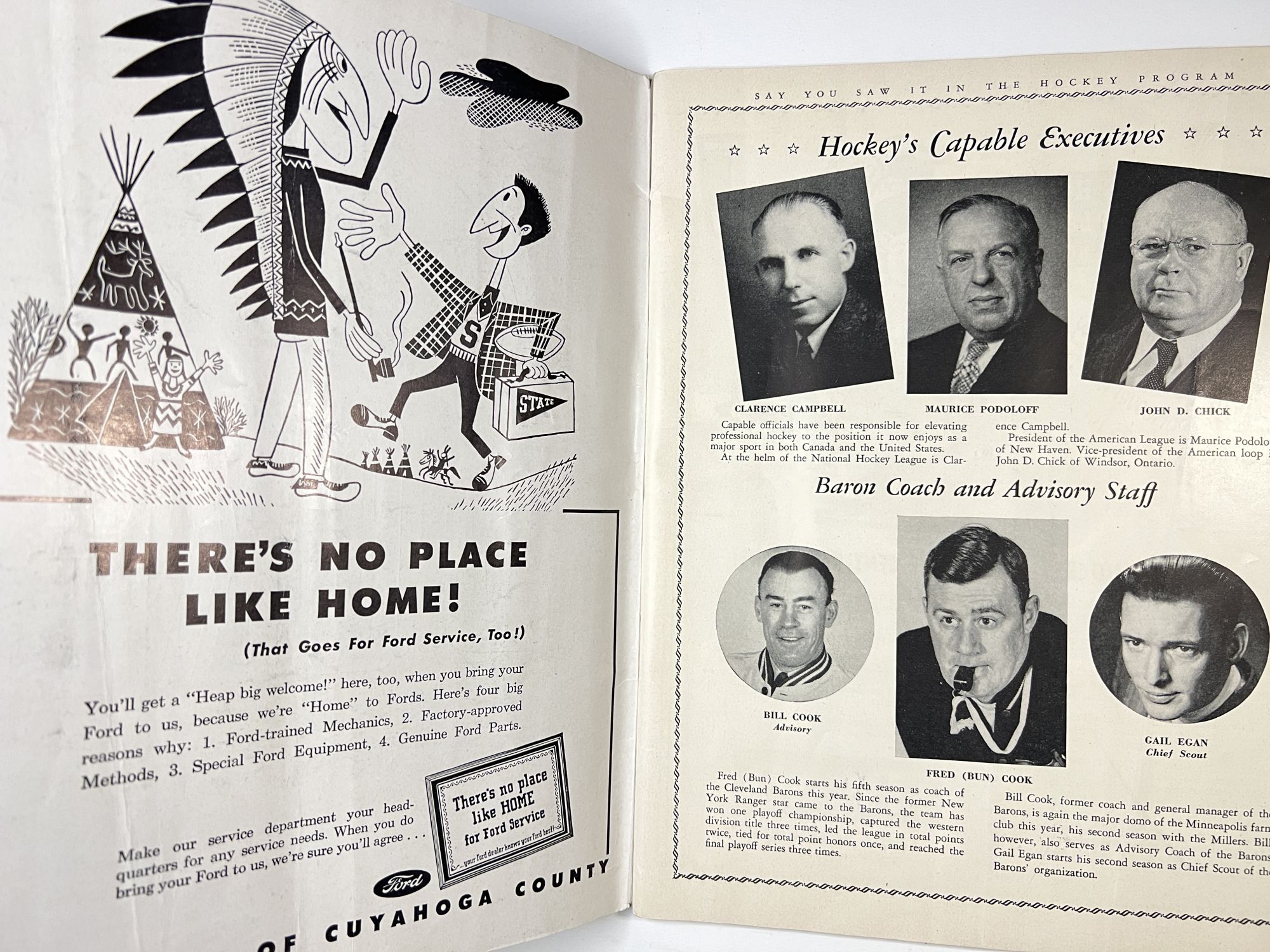 Program Yearbook for Cleveland Barons, 1947 - 1948, American