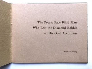 Item #H10136 The Potato Face Blind Man Who Lost the Diamond Rabbit on his Gold Accordion. Carl...