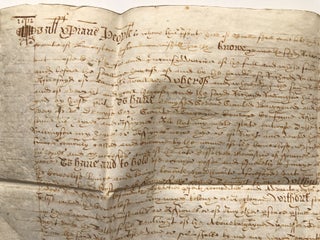 1612 quitclaim deed for transfer of land in Graythwaite, UK, from Robert Rawlinson to a relative