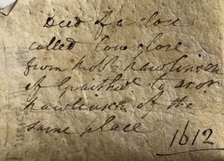 1612 quitclaim deed for transfer of land in Graythwaite, UK, from Robert Rawlinson to a relative