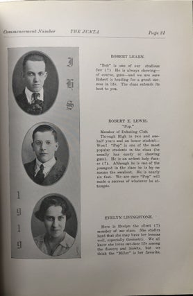 Indiana PA High School: The Junta, Commencement Number, June 1919