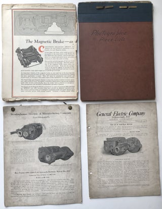 Item #H10333 Folder of materials on Magnetic Brakes & Machinery 1900s-1940s kept by Westinghouse...