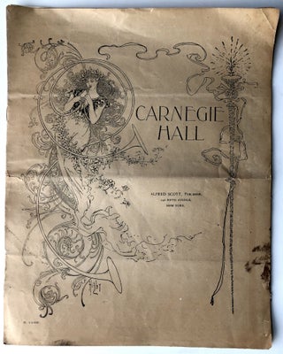 Item #H10342 NY: Concert Program for May 29 Carnegie Hall, 1901: Amacitia Amateur Band