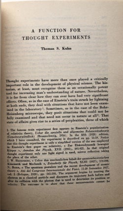 A Function for Thought Experiments (1964 offprint)