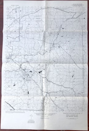 Item #H10363 1959 Map: Main post and Lawson Army Air Field, Fort Benning, Georgia; Special...