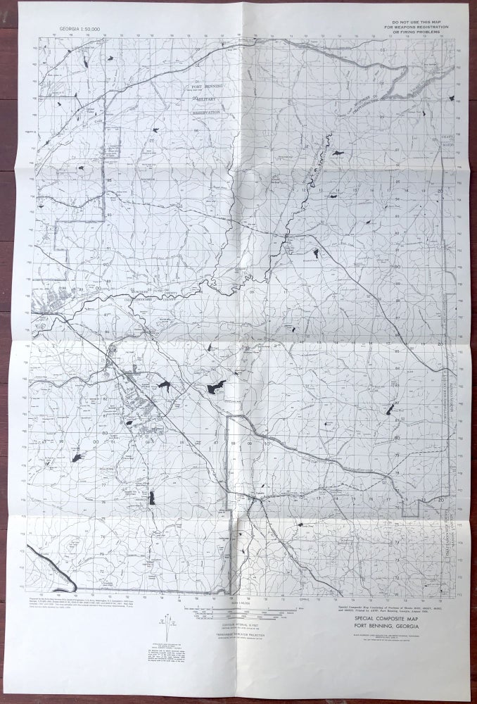 Item #H10363 1959 Map: Main post and Lawson Army Air Field, Fort Benning, Georgia; Special composite map, Fort Benning, Georgia