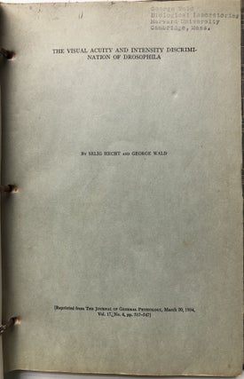 Collected Papers, Vol. II, 1934-1942, Visual Systems, Vitamin A, Physiology of Vision, Miscellaneous papers, Graduate Work