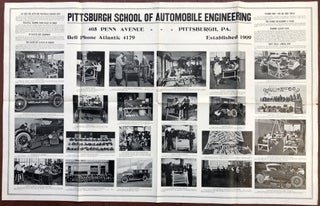 Item #H10377 Huge 44 x 28 1925 poster advertising Pittsburgh School of Automobile Engineering