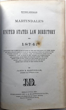 Martindale's United States Law Directory for 1874