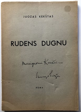 Item #H10433 Rudens Dugnu, Antroji Lirikos Knyga / Autumn Bottoms [?] - Second Book of Verse -...