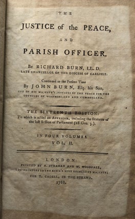 The Justice of the Peace and Parish Officer, Vol. II (2) only