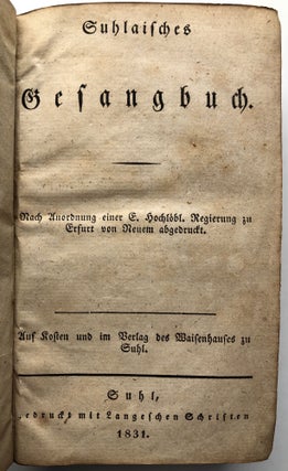 Suhlaisches Gesangbuch, Nach Anordnung E. Hochlöbl. Regierung zu Erfurt von Neuem abgedruckt
