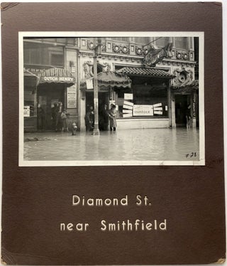 6 original 8 x 10 photos of 1936 Flood in Downtown Pittsburgh: Horne's at Penn Ave.; Diamond St. near Smithfield; Liberty & Smithfield; Liberty at Seventh Ave.; Tenth St. near Penn; Fifth and Liberty
