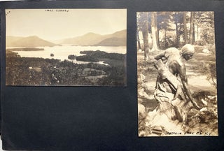 1930 Photo and postcard album documenting trip from Pittsburgh along Lincoln Highway (Rt. 30) to Atlantic City, NYC, Lake George