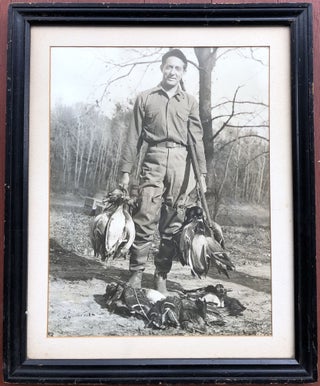 2 large framed 1930s photos of pheasant and duck hunting, Mitchell, South Dakota