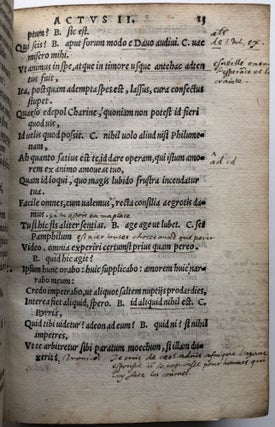 P. Terentii Comoediae, Ex vetustissimis libris & versuum ratione a Gabriele Faerno emendatae, with Gabrielis Faerni, Emendationes. In Sex Fabulas Terentii