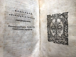 P. Terentii Comoediae, Ex vetustissimis libris & versuum ratione a Gabriele Faerno emendatae, with Gabrielis Faerni, Emendationes. In Sex Fabulas Terentii