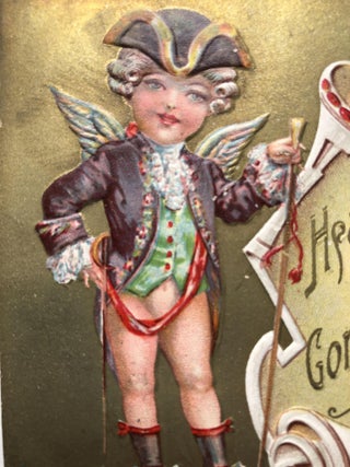 Ca. 1903-1919 35 chromolithograph & relief greeting cards (Birthday, Christmas, New Years, Easter)