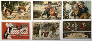 Ca. 1903-1919 35 chromolithograph & relief greeting cards (Birthday, Christmas, New Years, Easter)