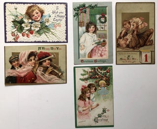 Item #H10787 5 Ca. 1910s postcards with artwork by Frances Brundage. Frances Brundage