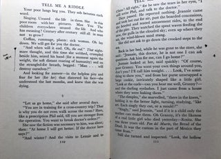 Tell Me a Riddle - first UK edition inscribed to Nobel winner George Wald, a fellow activist