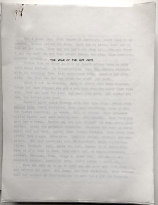 Original typescript of The Year of the Hot Jock and other stories