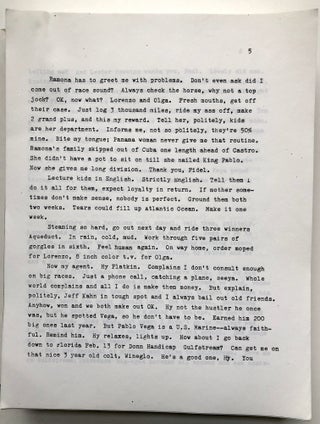 Original typescript of The Year of the Hot Jock and other stories