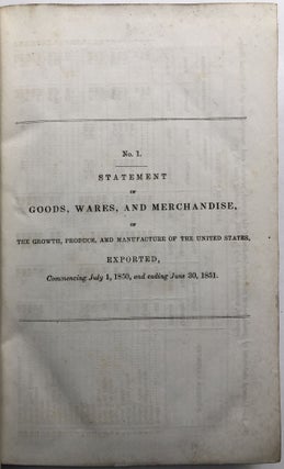 Tables of Commerce and Navigation of the United States, for the Fiscal Year 1851