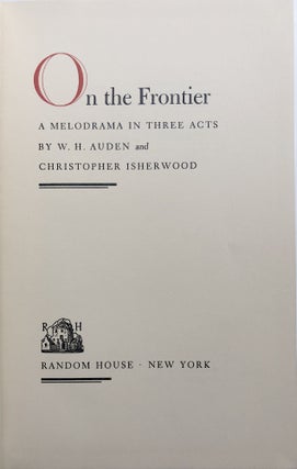 On the Frontier, a Melodrama in Three Acts