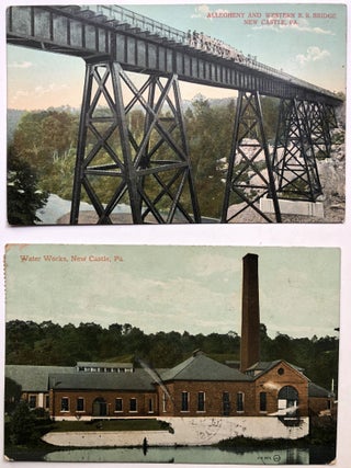 11 1910s postcards of NW Pennsylvania: New Castle, Mercer, Grove City, Franklin, Oil Country