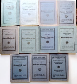 Item #H11137 11 Howard University Annual Catalogues, 1919-1932 (Howard University Bulletins):...
