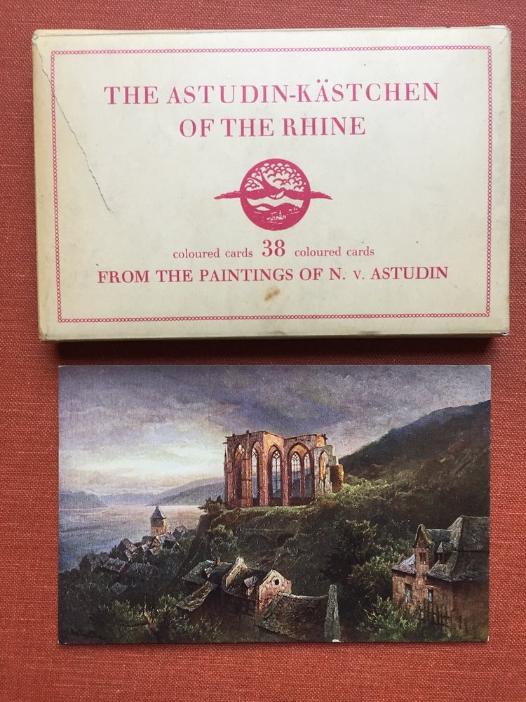 Item #H1117 The Astudin-kästchen (Kastchen) of the Rhine, coloured cards of 38 paintings. Nicolai von Astudin.