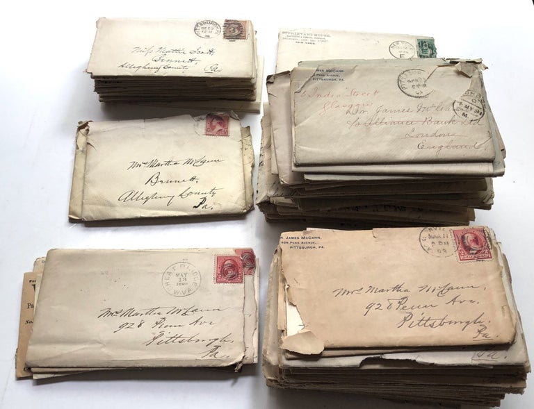 Item #H11173 Extraordinary archive of 150 letters between the founder of the Western Pennsylvania Medical School (University of Pittsburgh) and his wife, plus letters from Thomas Spencer Wells, John Milton Duff, James B. Murdoch and others. James McCann.