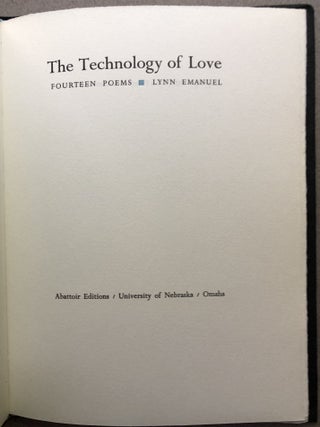 The Technology of Love, Fourteen Poems