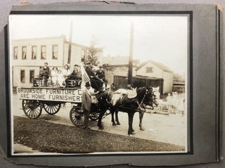 Item #H11206 8.5 x 6.5 ca. 1900s photo of Brookside Furniture Co. horsedrawn moving wagon --...